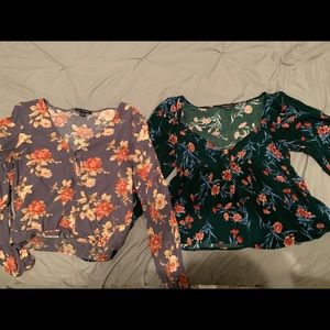 Two American eagle tops